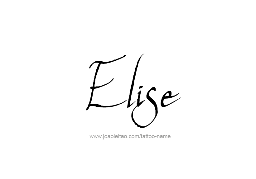 Tattoo Design Name Elise   