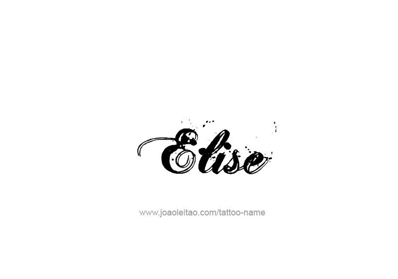 Tattoo Design Name Elise   