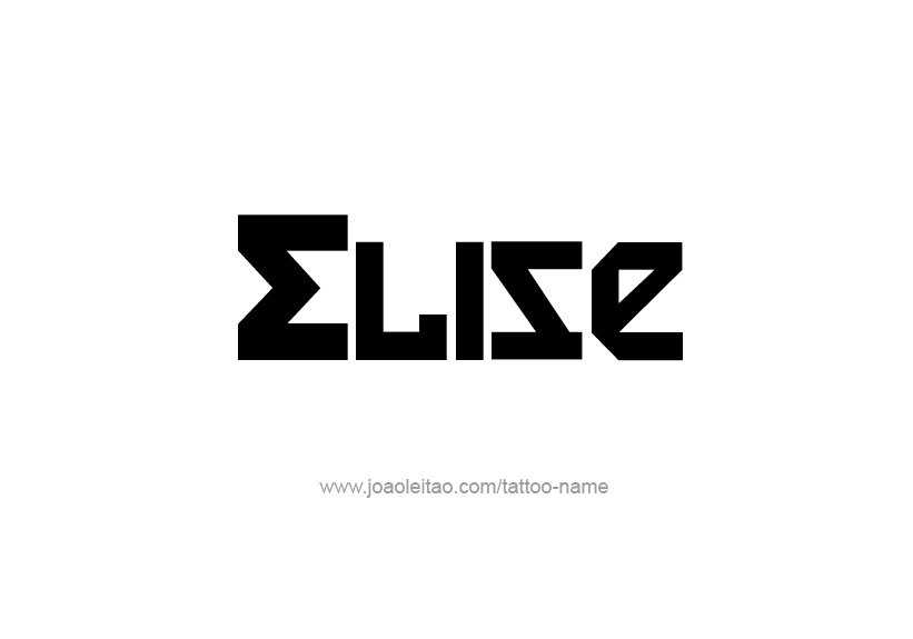 Tattoo Design Name Elise   