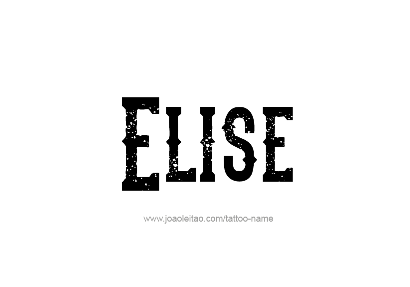 Tattoo Design Name Elise   