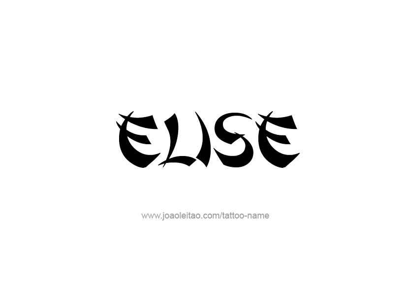 Tattoo Design Name Elise   