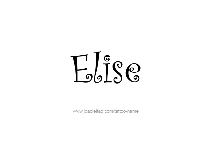 Tattoo Design Name Elise   