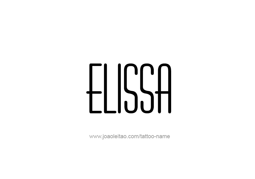 Tattoo Design Name Elissa   