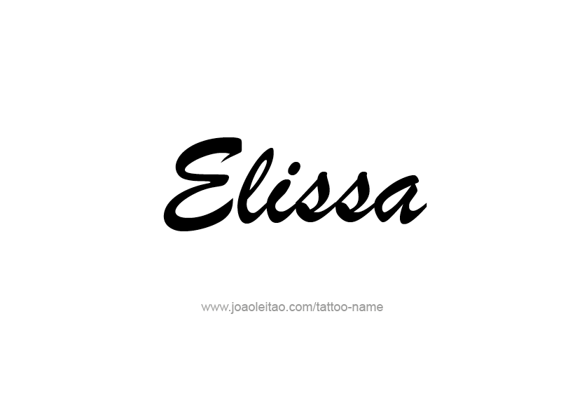 Tattoo Design Name Elissa   