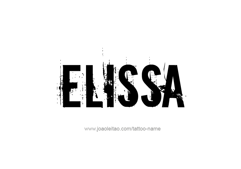 Tattoo Design Name Elissa   