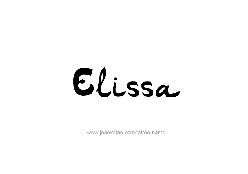 Tattoo Design Name Elissa   