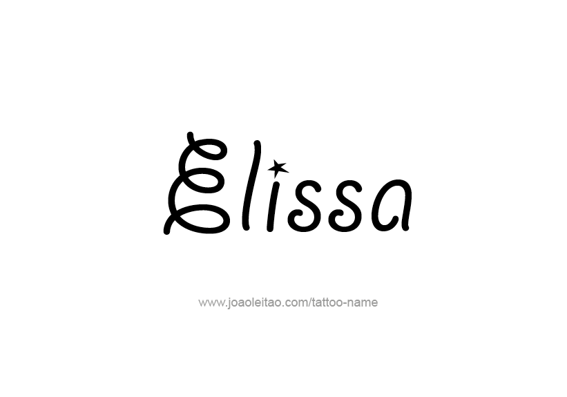 Tattoo Design Name Elissa   