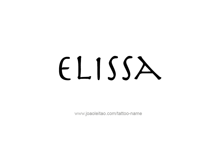 Tattoo Design Name Elissa   