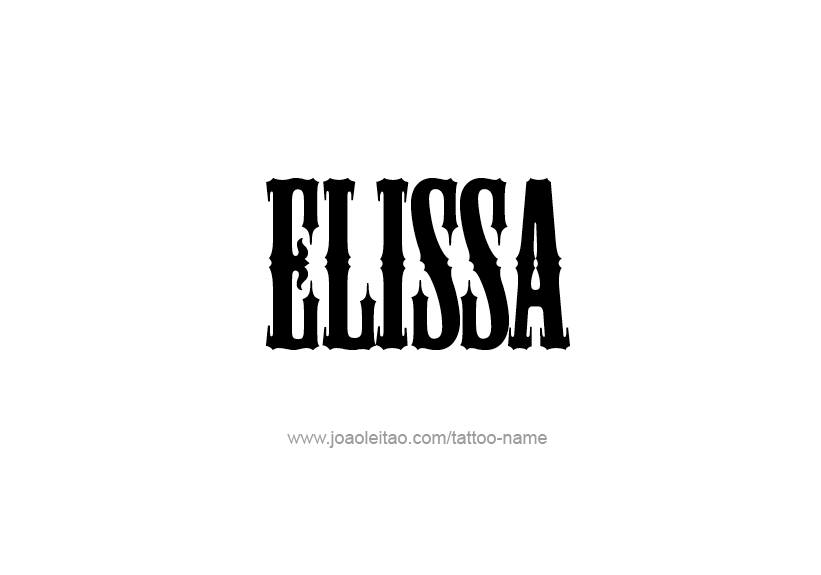 Tattoo Design Name Elissa   