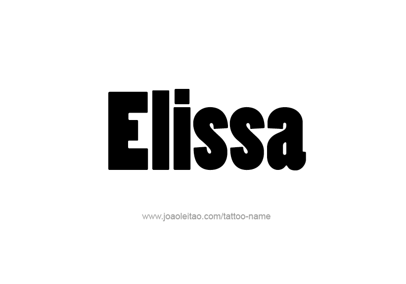 Tattoo Design Name Elissa   