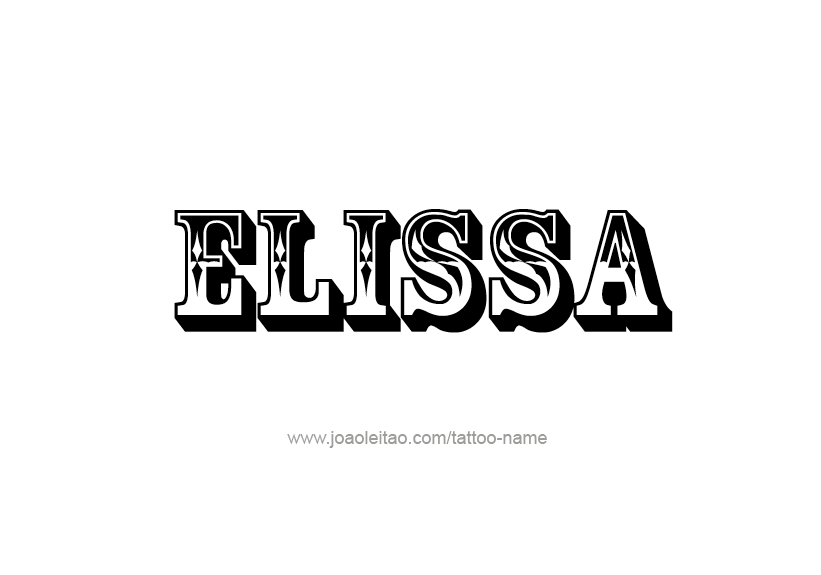 Tattoo Design Name Elissa   