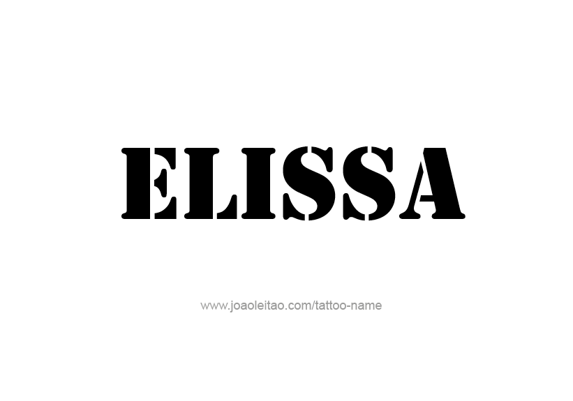 Tattoo Design Name Elissa   