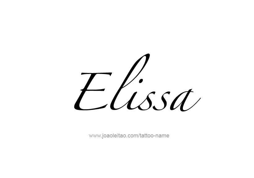 Tattoo Design Name Elissa   