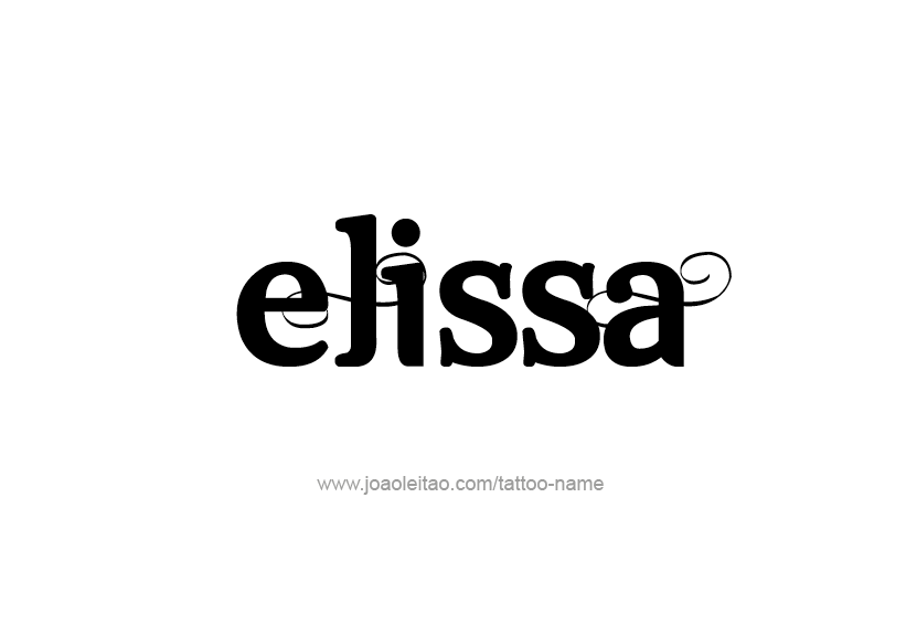 Tattoo Design Name Elissa   