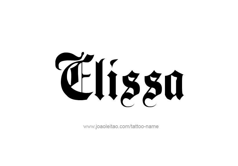 Tattoo Design Name Elissa   