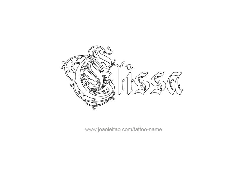 Tattoo Design Name Elissa   