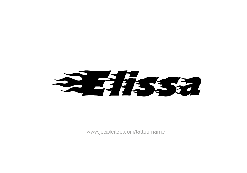 Tattoo Design Name Elissa   