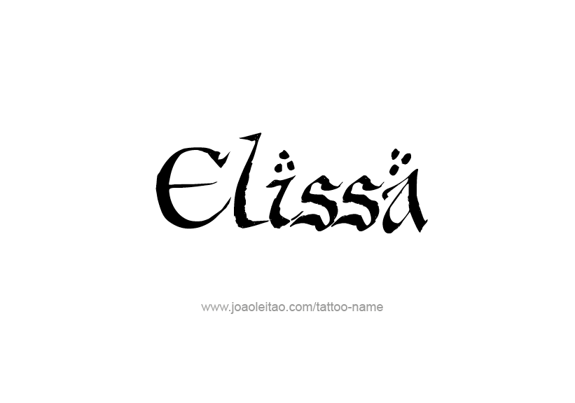 Tattoo Design Name Elissa   