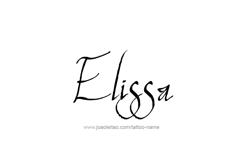 Tattoo Design Name Elissa   