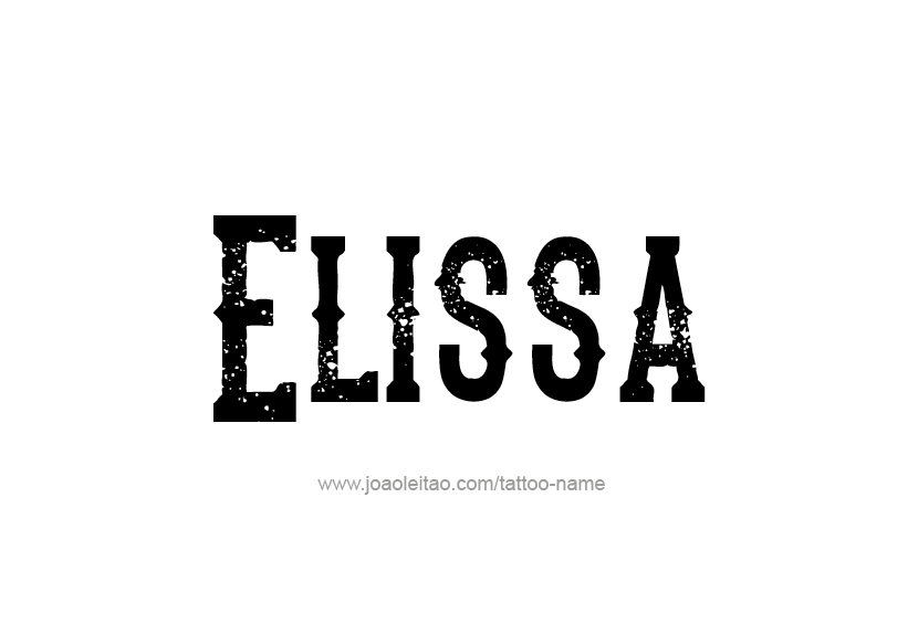 Tattoo Design Name Elissa   