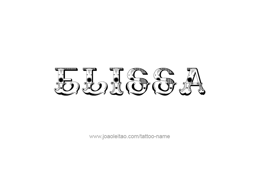 Tattoo Design Name Elissa   