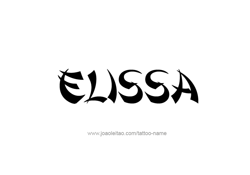 Tattoo Design Name Elissa   