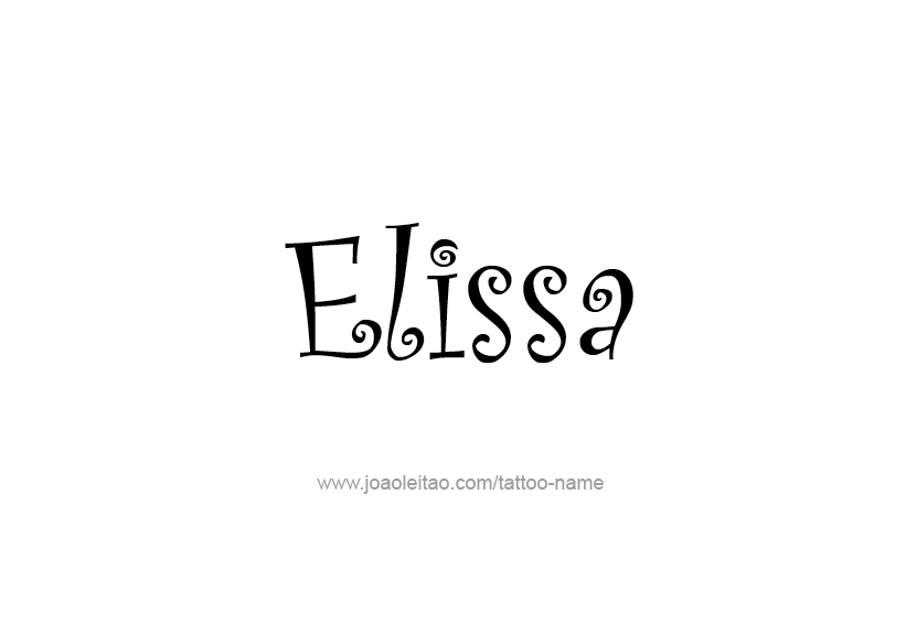 Tattoo Design Name Elissa   