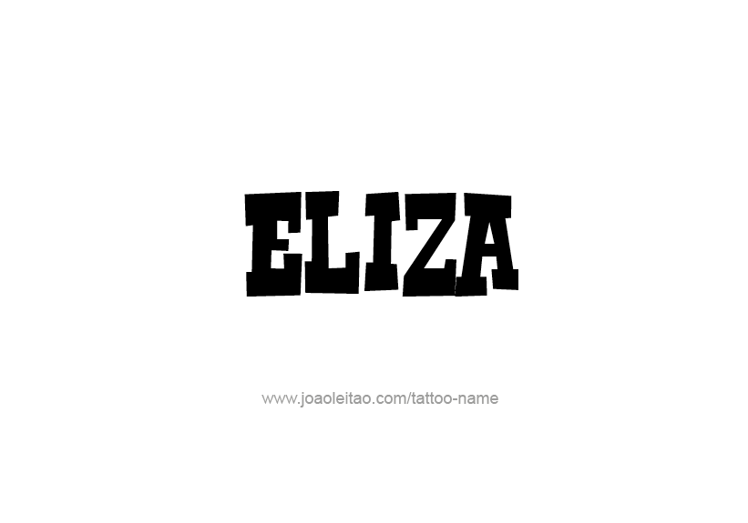 Tattoo Design Name Eliza   