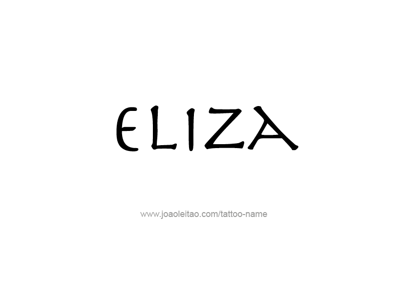 Tattoo Design Name Eliza   