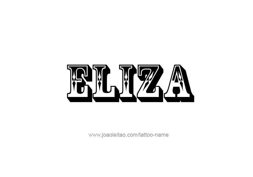 Tattoo Design Name Eliza   