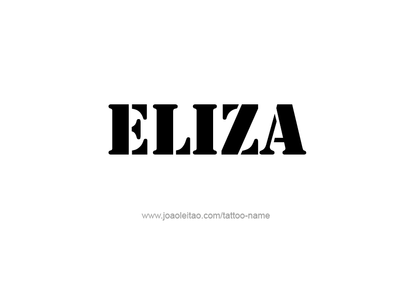 Tattoo Design Name Eliza   