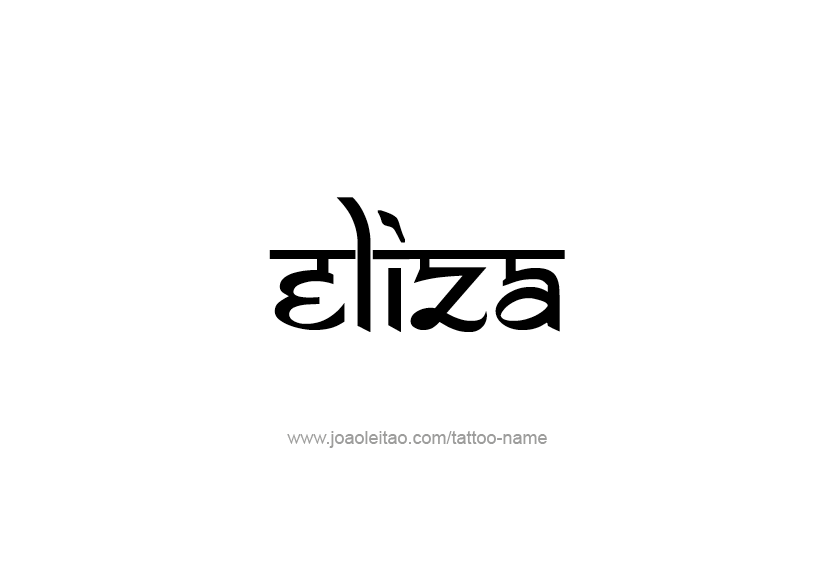 Tattoo Design Name Eliza   