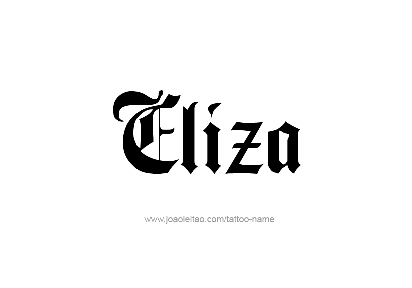 Tattoo Design Name Eliza   