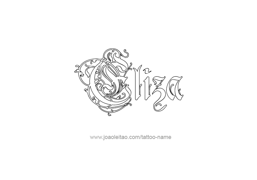 Tattoo Design Name Eliza   