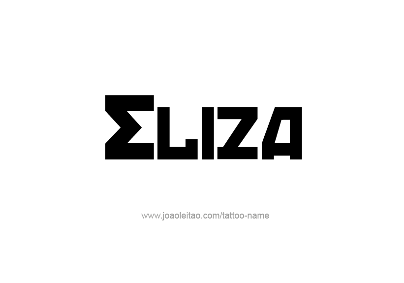 Tattoo Design Name Eliza   