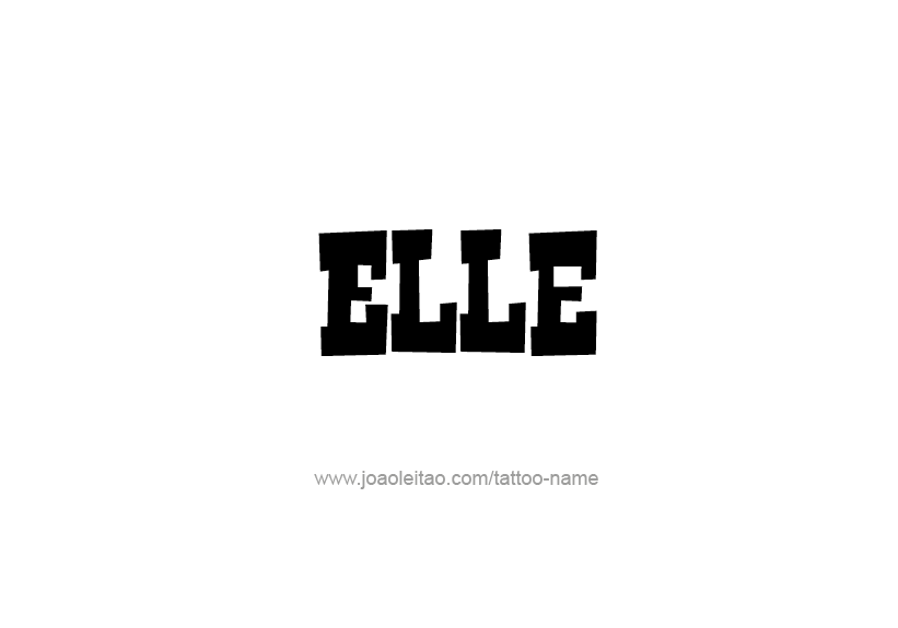 Tattoo Design Name Elle   