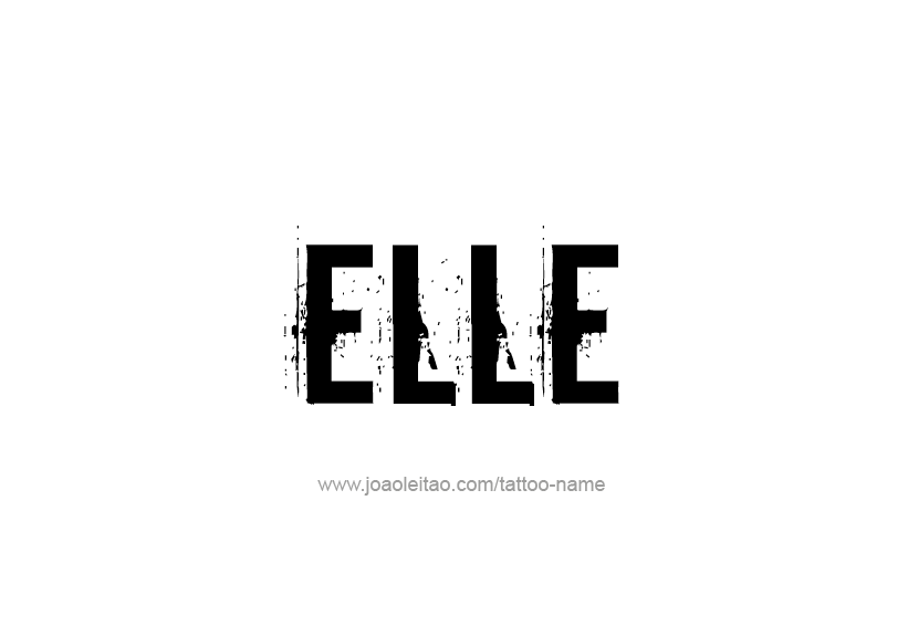 Tattoo Design Name Elle   