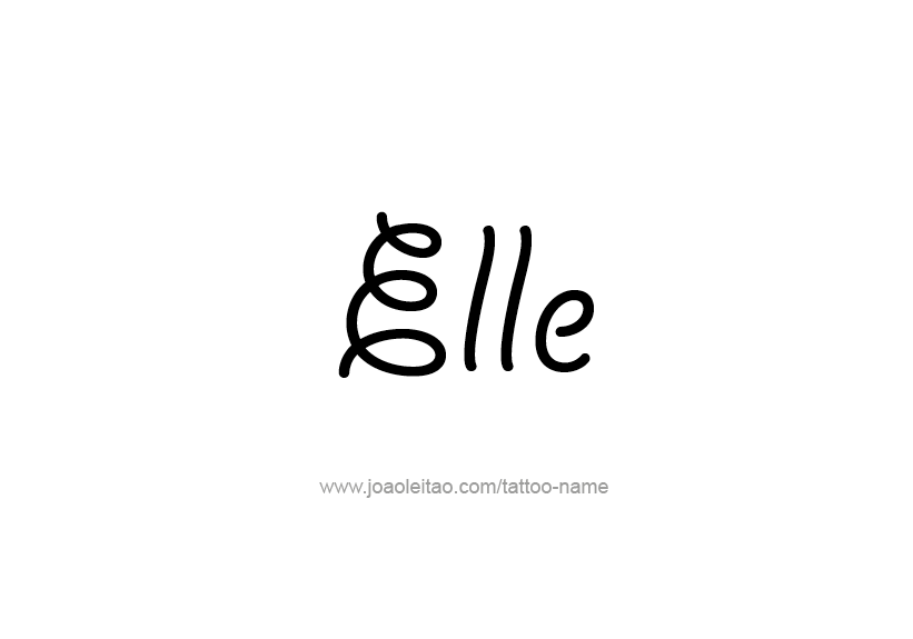 Tattoo Design Name Elle   