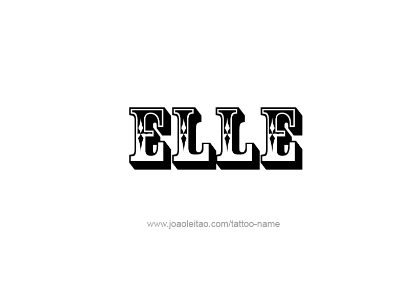 Tattoo Design Name Elle   