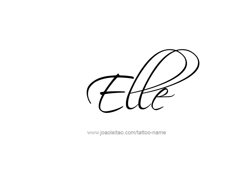 Tattoo Design Name Elle   