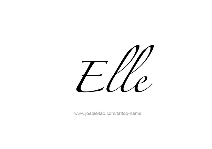 Tattoo Design Name Elle   