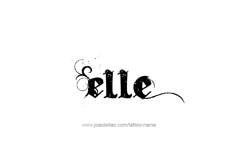 Tattoo Design Name Elle   