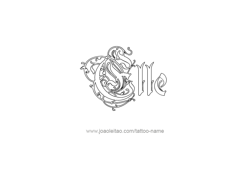 Tattoo Design Name Elle   