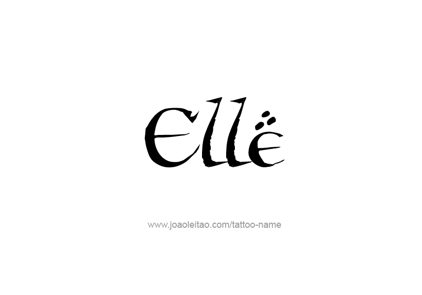 Tattoo Design Name Elle   