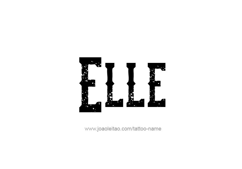 Tattoo Design Name Elle   