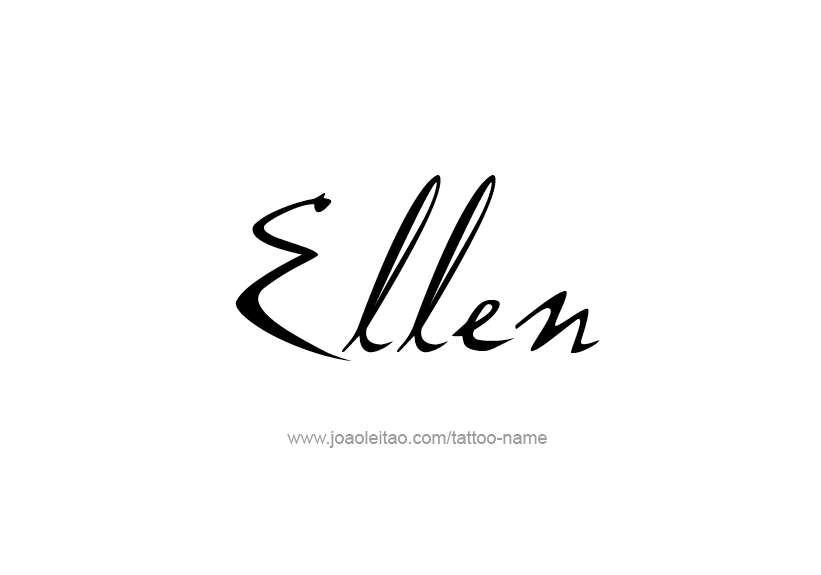 Tattoo Design Name Ellen   