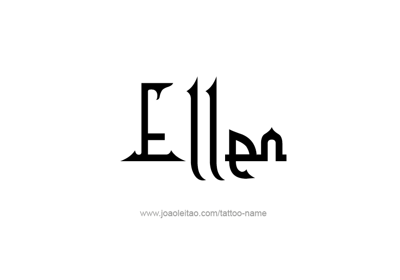 Tattoo Design Name Ellen   