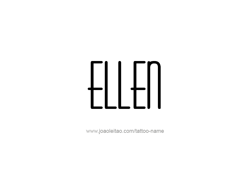 Tattoo Design Name Ellen   