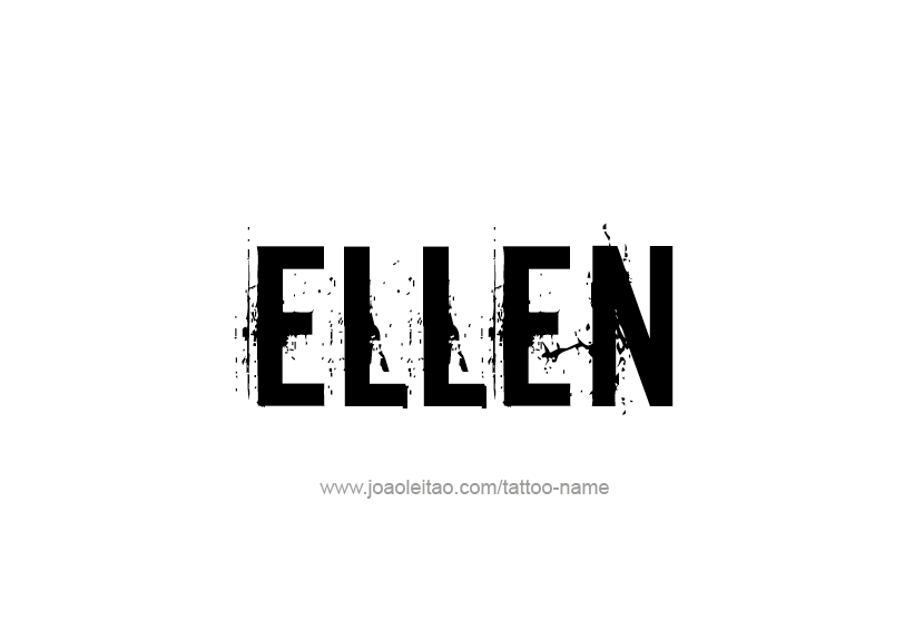 Tattoo Design Name Ellen   