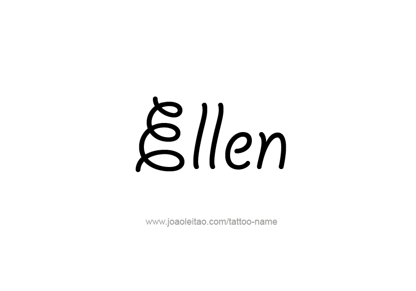 Tattoo Design Name Ellen   